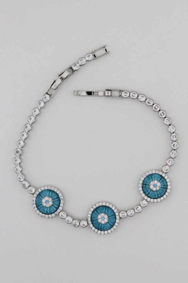 Özel Seri Turkuaz Mavi Suyolu Bileklik