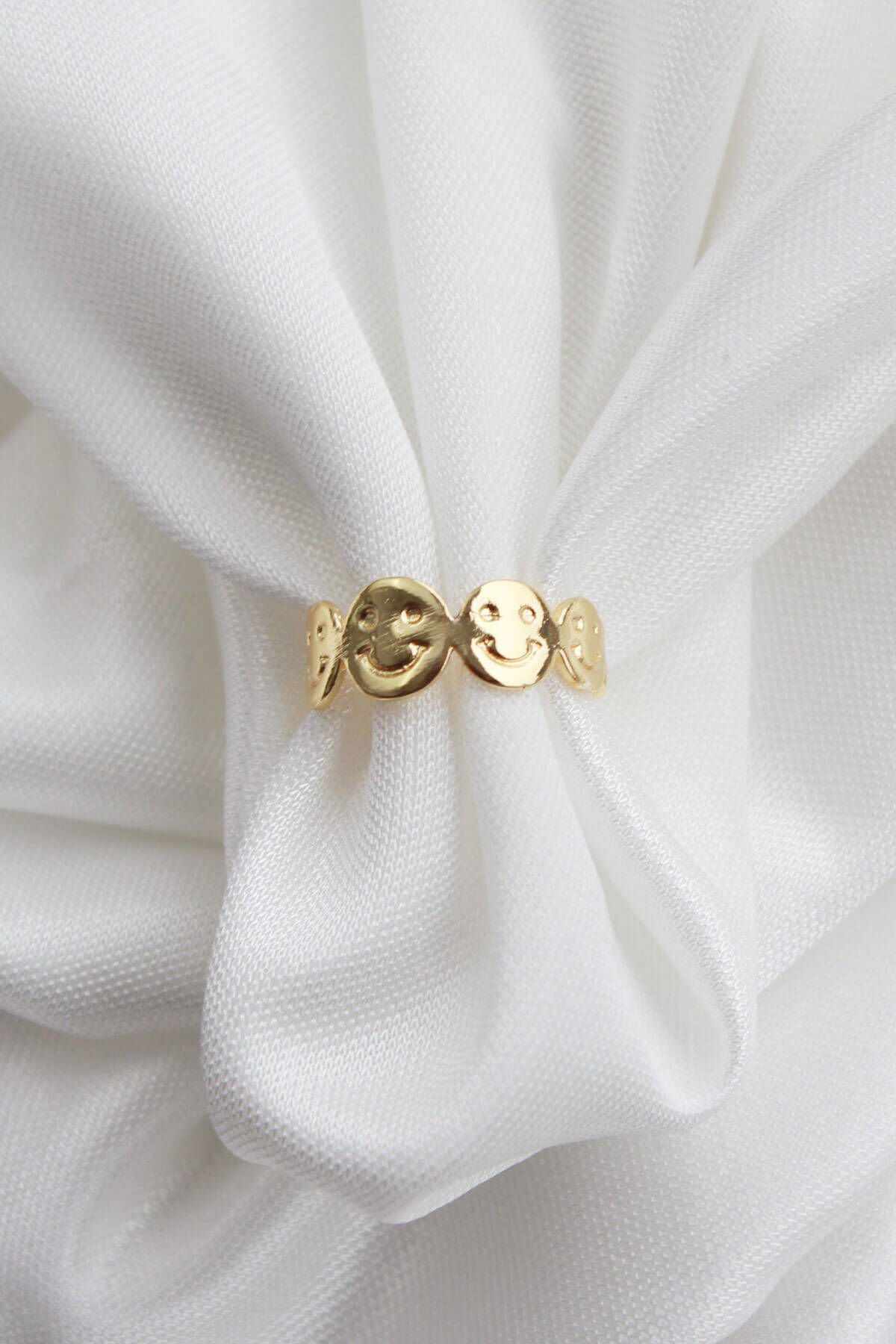 Smile Altın Renk Ayarlanabilir Yüzük