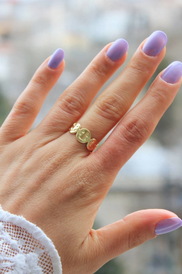 Smile Altın Renk Ayarlanabilir Yüzük