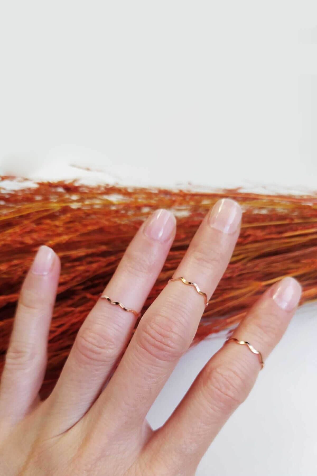 6'lı Set Rose Gold Renk Eklem Yüzüğü
