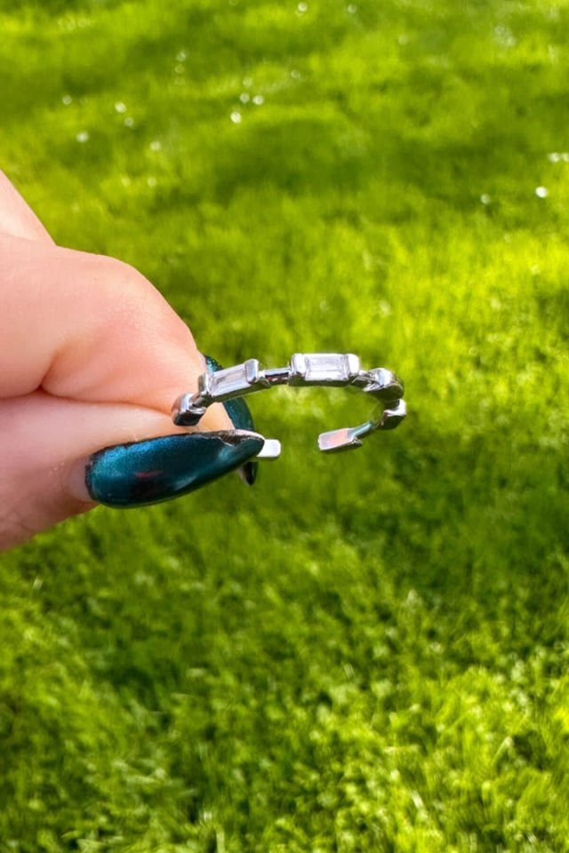 Mini Baget Taşlı Ayarlanabilir Yüzük