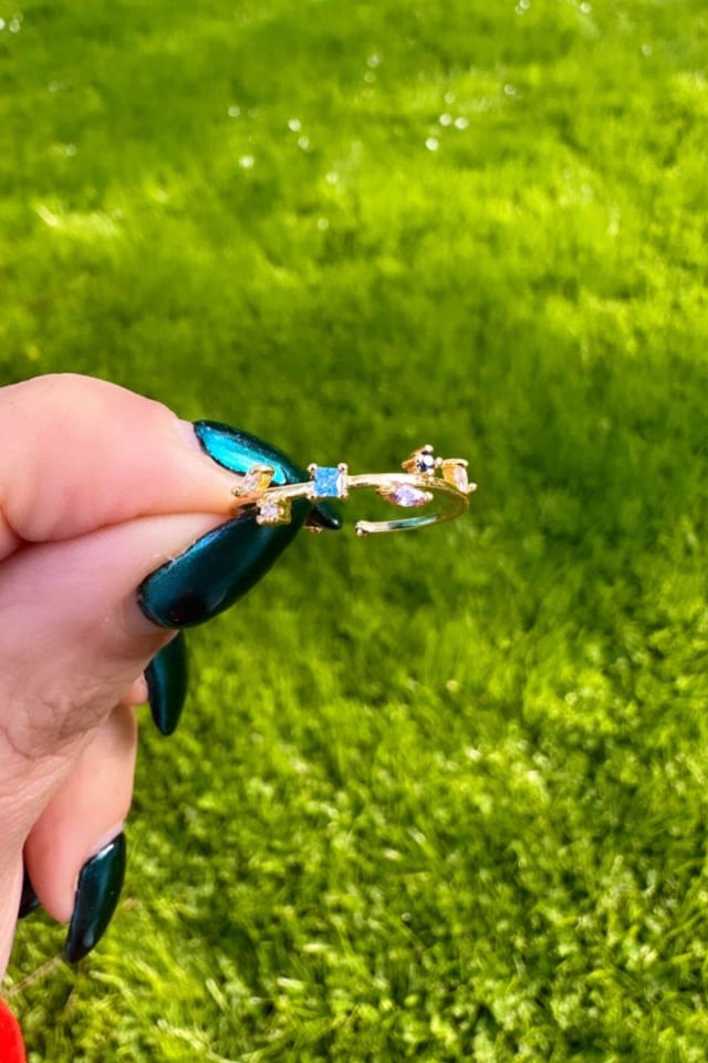 Çıtır Mini Renkli Taşlı Yüzük
