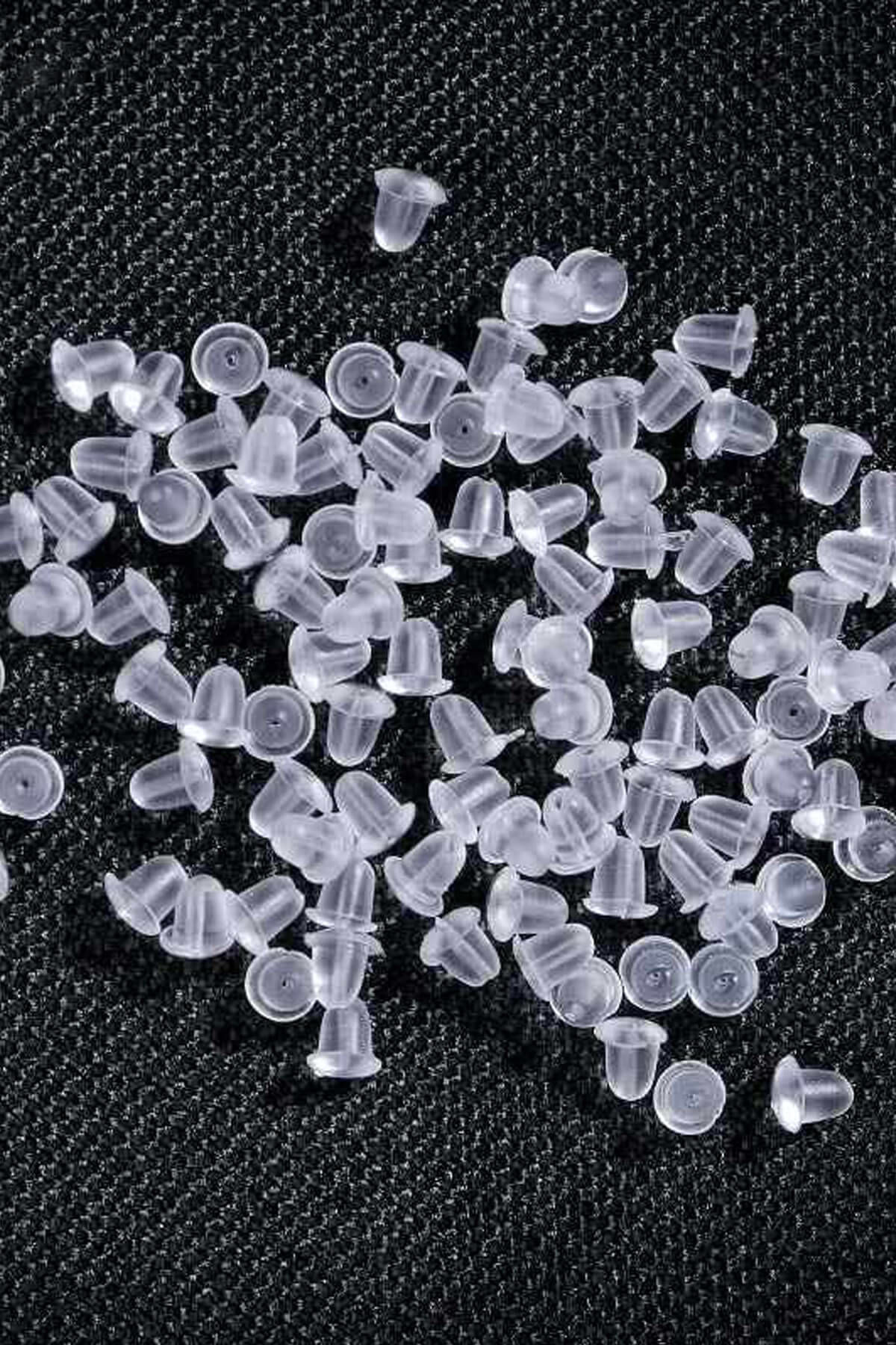 Silikon Şeffaf Küpe Arkası - 100 Adet