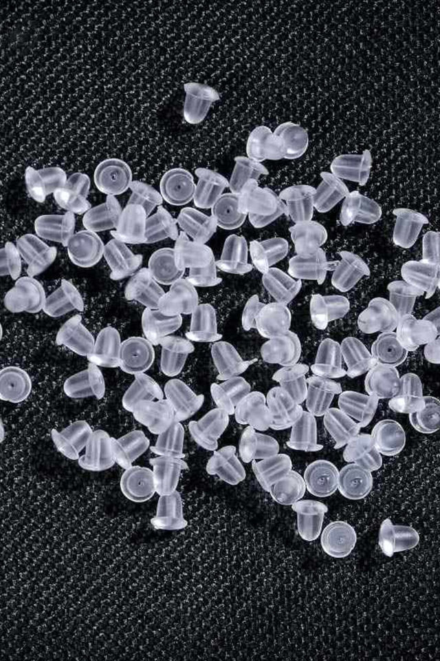 Silikon Şeffaf Küpe Arkası - 100 Adet