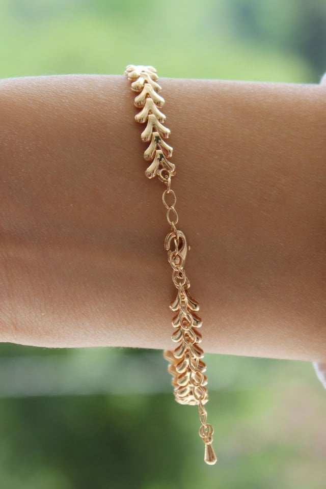 Gold Balık Sırtı Bileklik