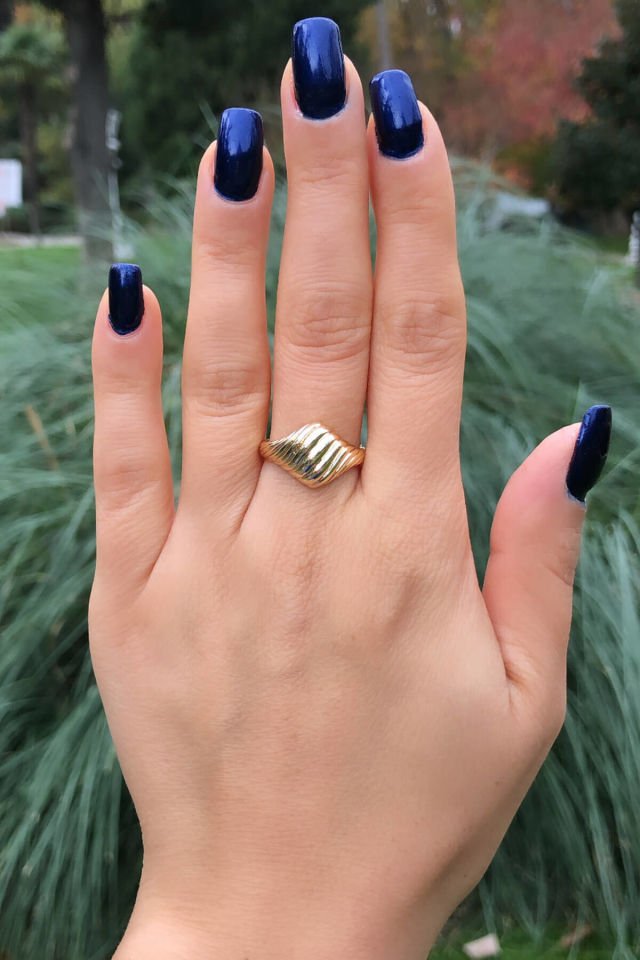 Gold Kuyumcu Model Yumru Ayarlamalı Yüzük