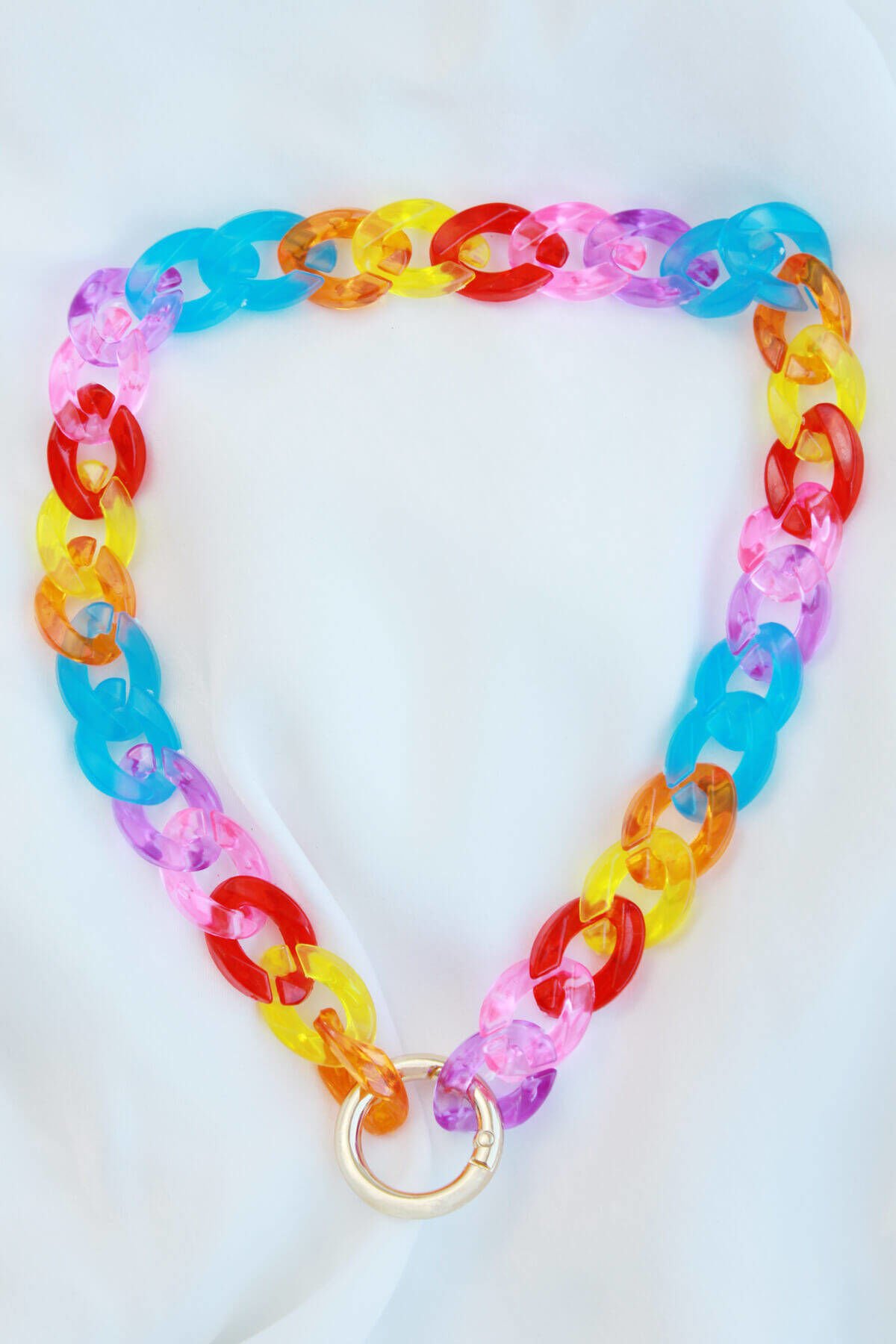 Renkli Kalın Zincir Kolye