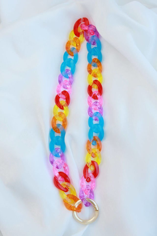 Renkli Kalın Zincir Kolye