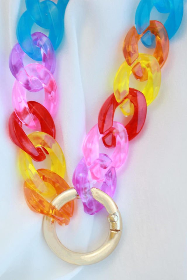 Renkli Kalın Zincir Kolye