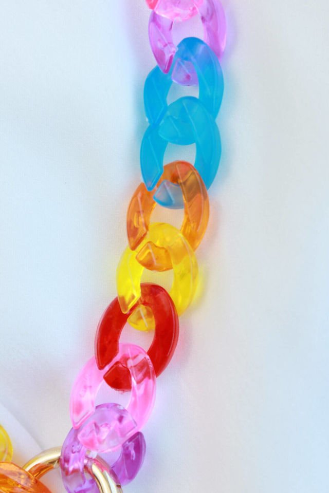 Renkli Kalın Zincir Kolye