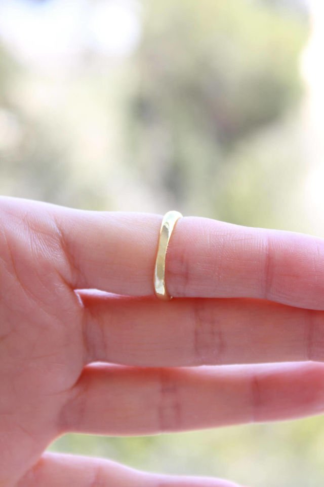 İnce Burgu Eklem Yüzük - Gold Renk